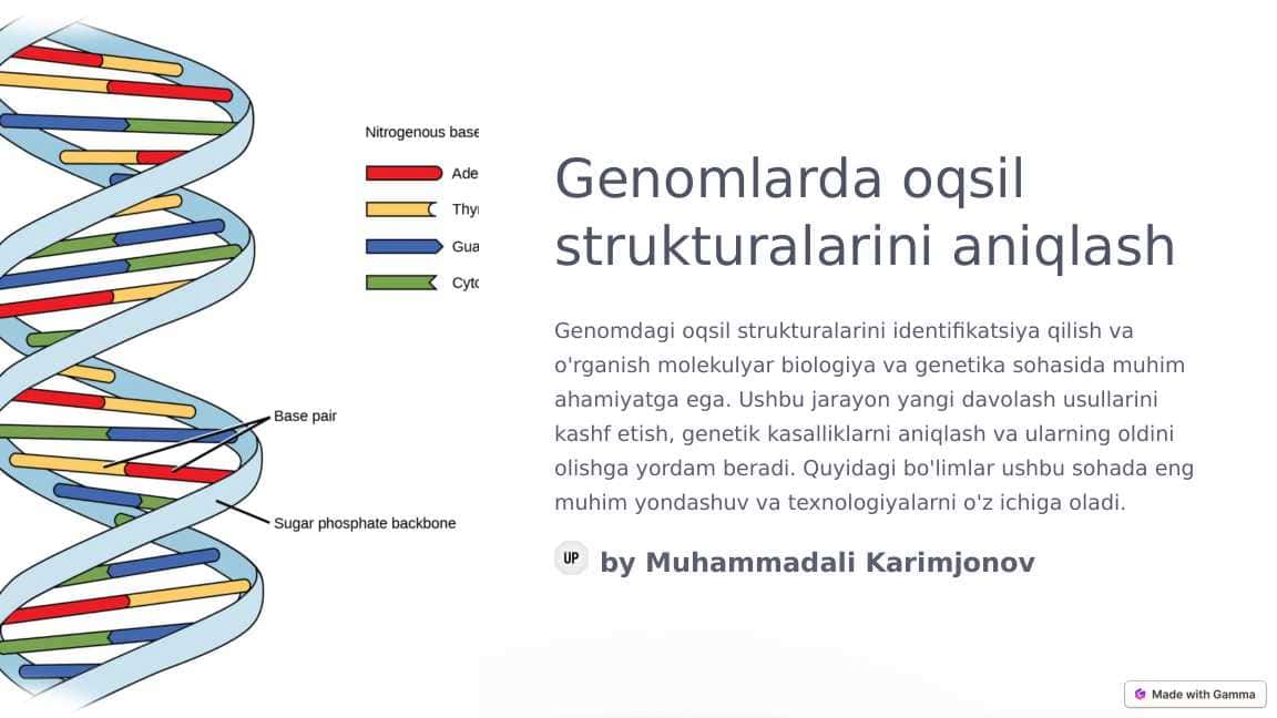 Genomlarda oqsil strukturalarini aniqlash