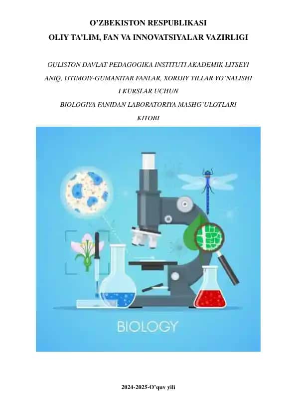Akademik litseyi 1-kurs mechfaklari uchun laboratoriya kitobi