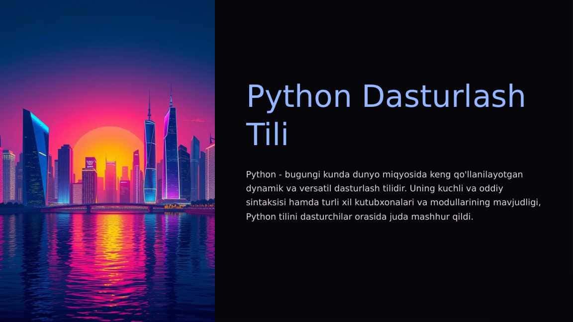 Python dasturlash tili