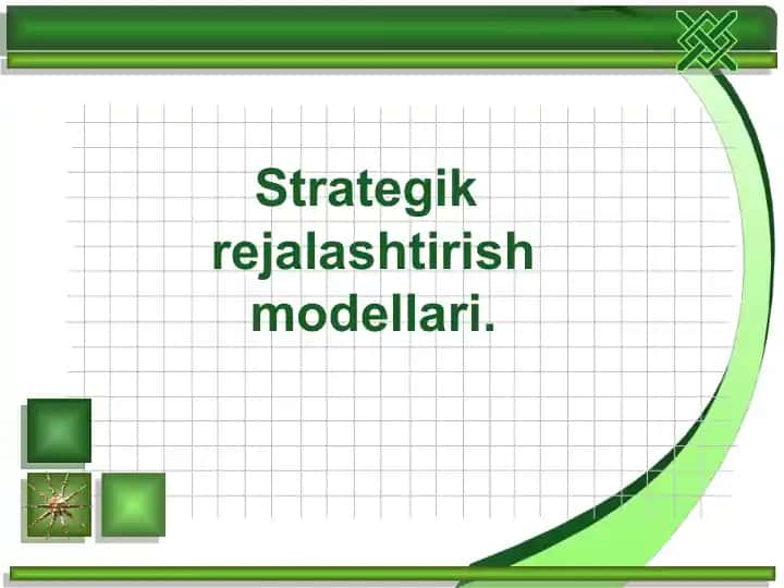 Strategik rejalashtirish modellari