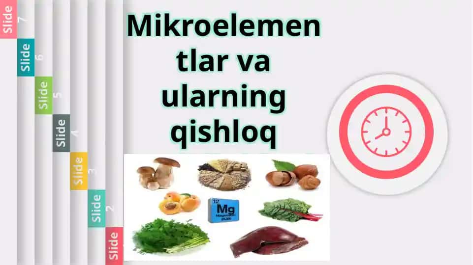 Mikroelementlar va ularning qishloq xo'jaligidagi ahamiyati.
