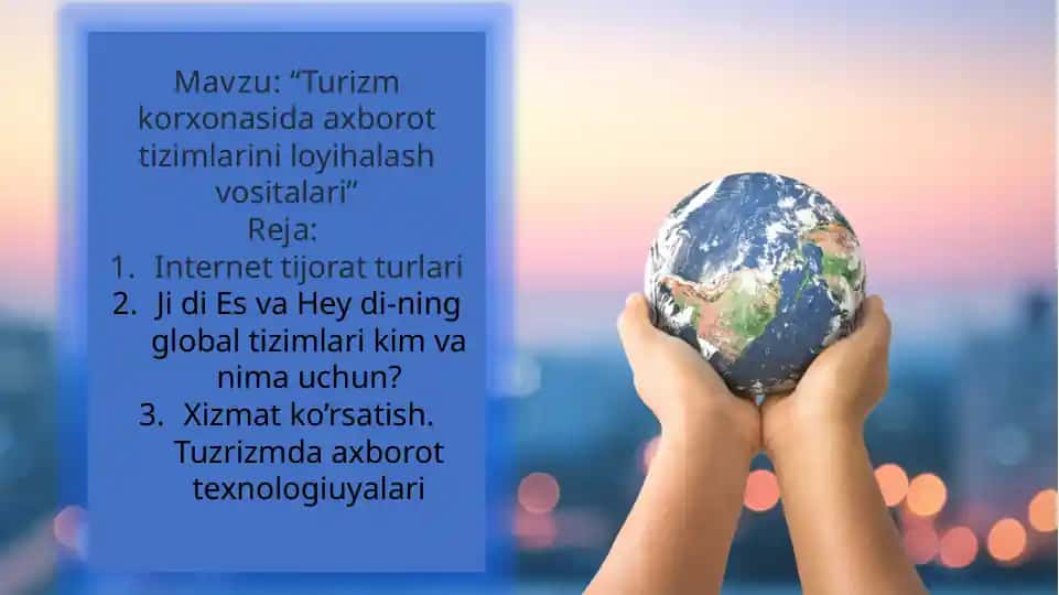 Turizm korxonasida axborot tizimlarini loyihalash vositalari
