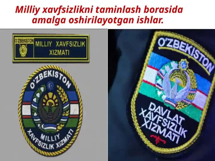 Milliy xavfsizlikni taminlash borasida amalga oshirilayotgan ishlar