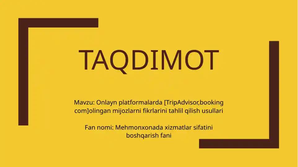 Onlayn platformalarda mijozlar fikrlarini tahlil qilish usullari