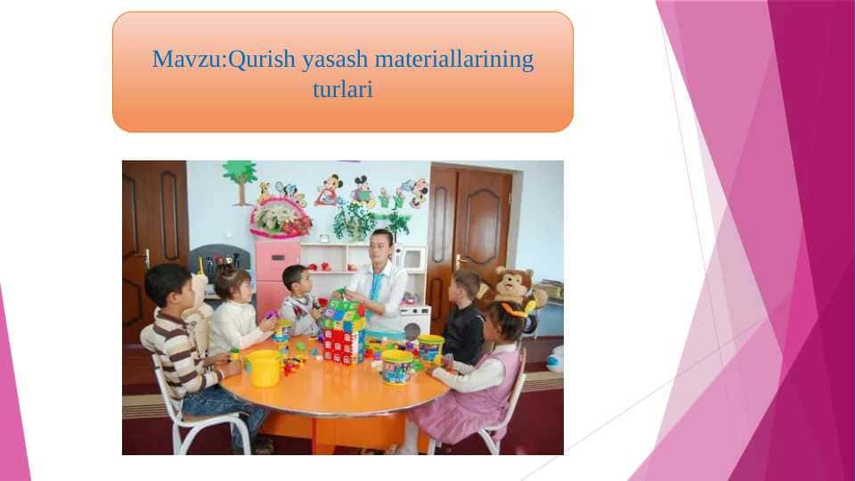 Qurish yasash materiallarining turlari