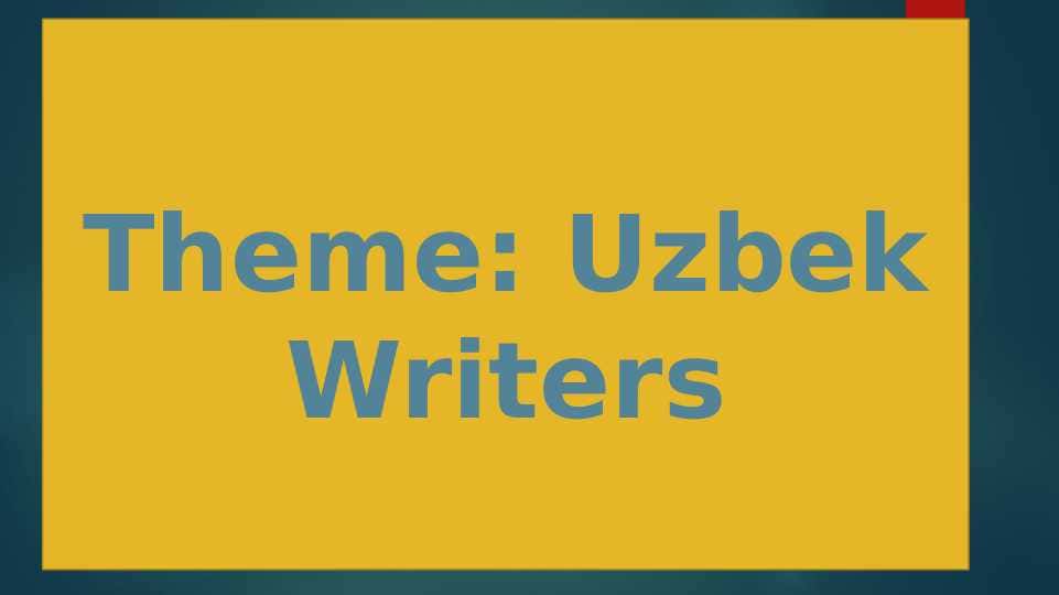 Uzbek writers