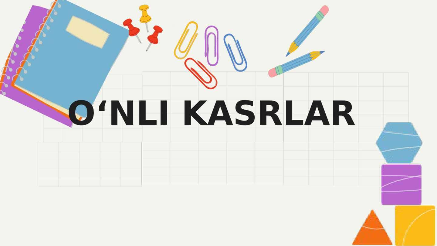 O'nli kasrlar