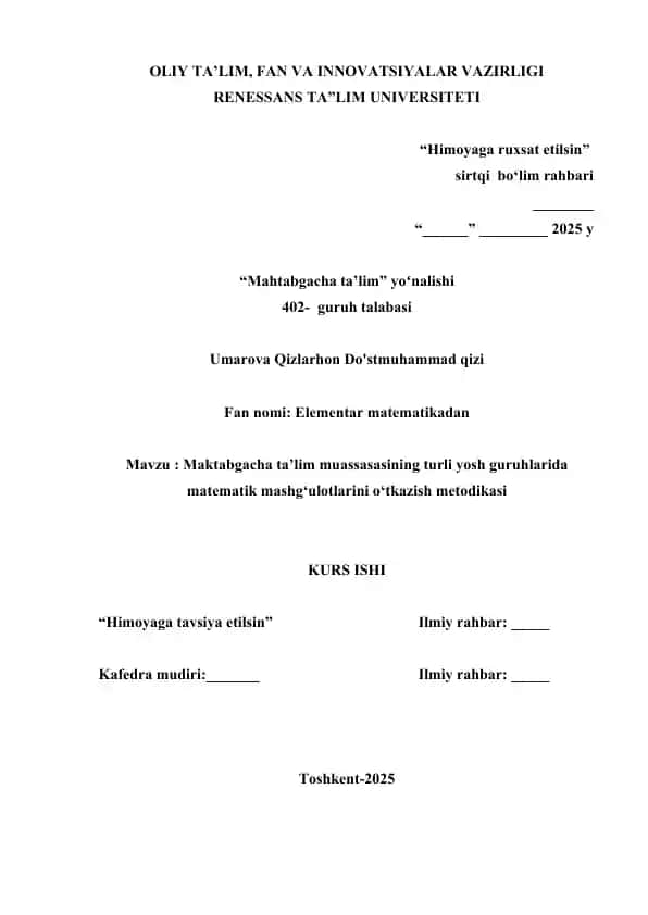 Elementar matematikadan