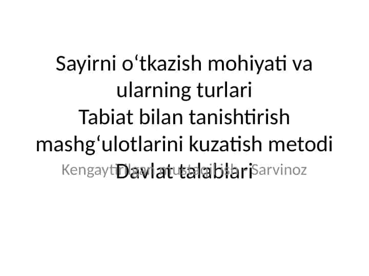Mustaqil taʼlim. taqdimot
