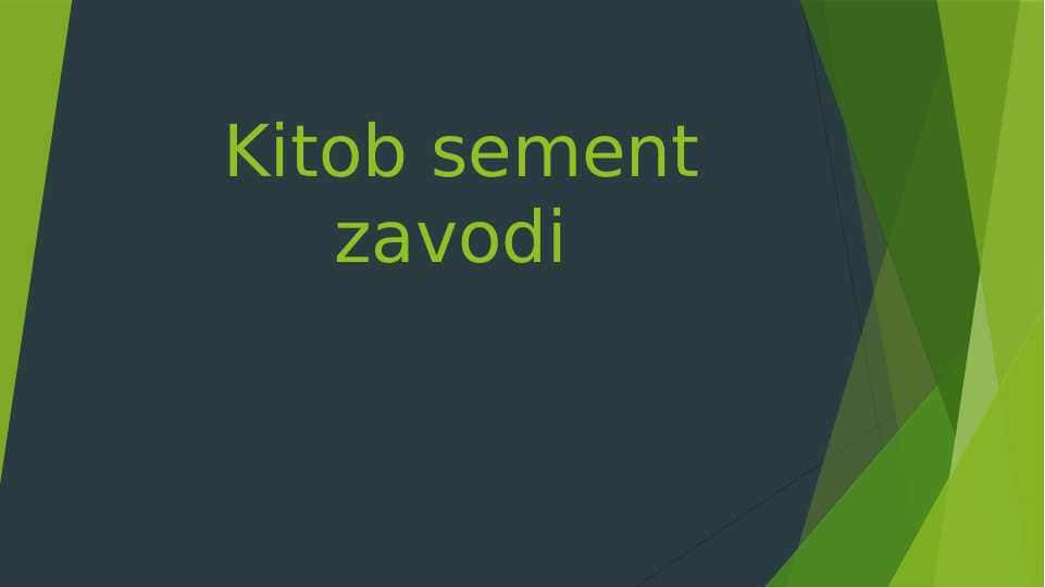 Kitob sement zavodi