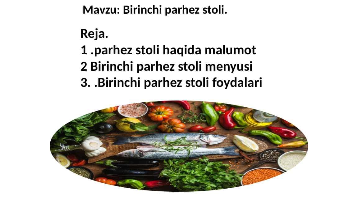 Birinchi parhez stoli