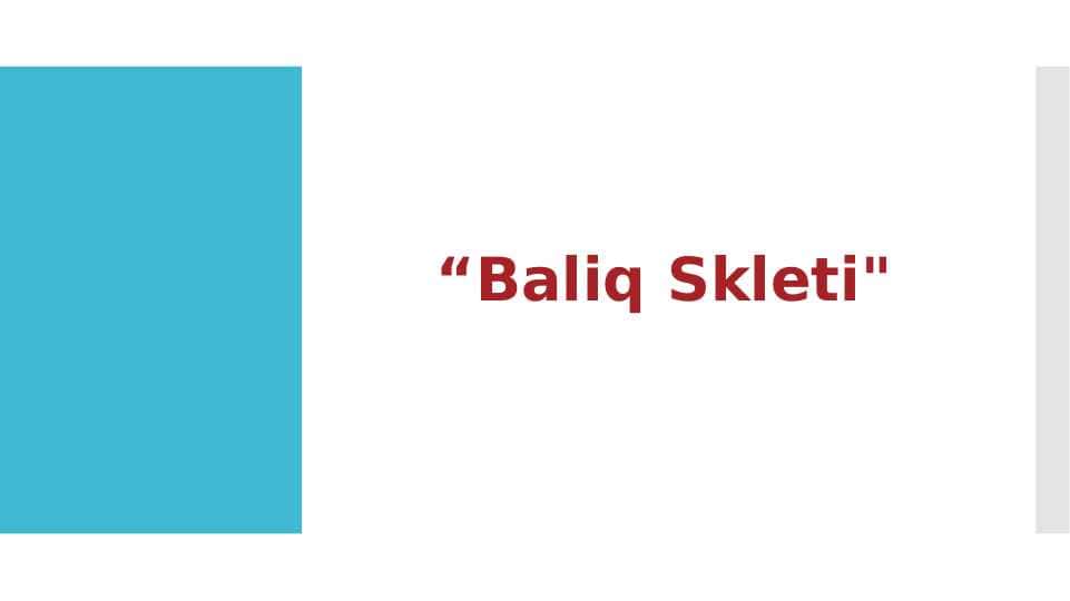 Baliq Skleti