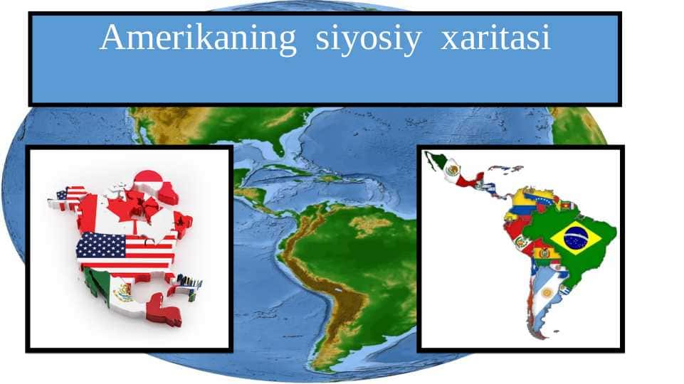 9-sinf geografiya Amerikaning siyosiy xaritasi