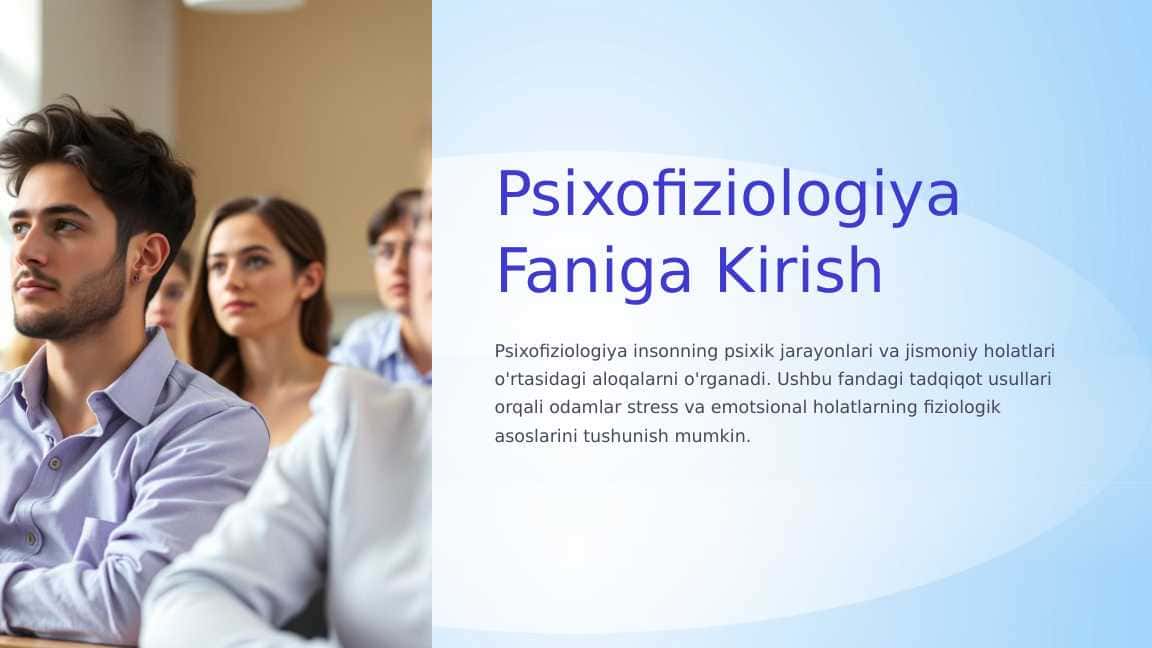psixofiziologiya faniga kirish