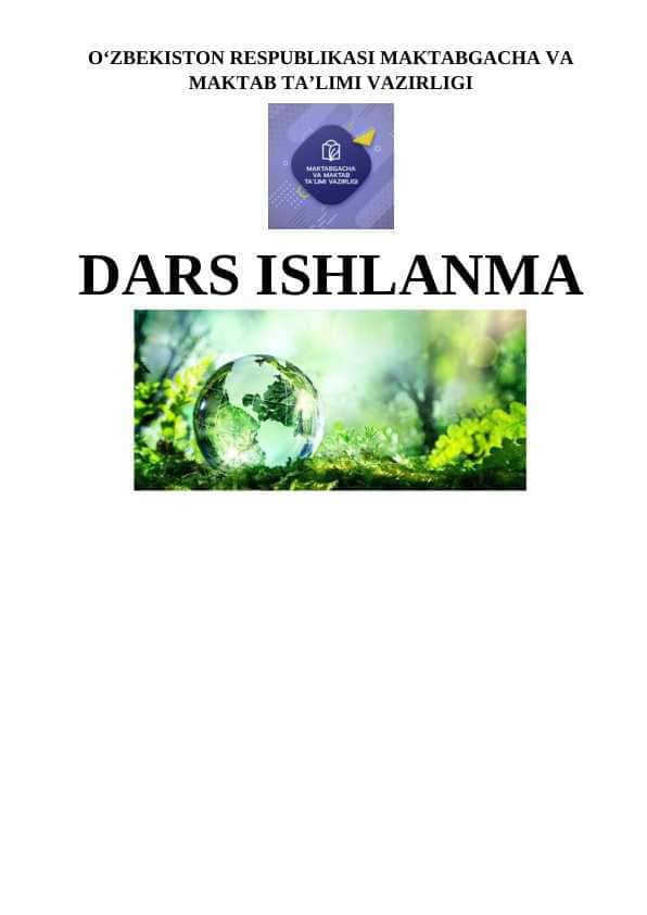 5-sinf botanika Odam organlari sistemasi dars ishlanma