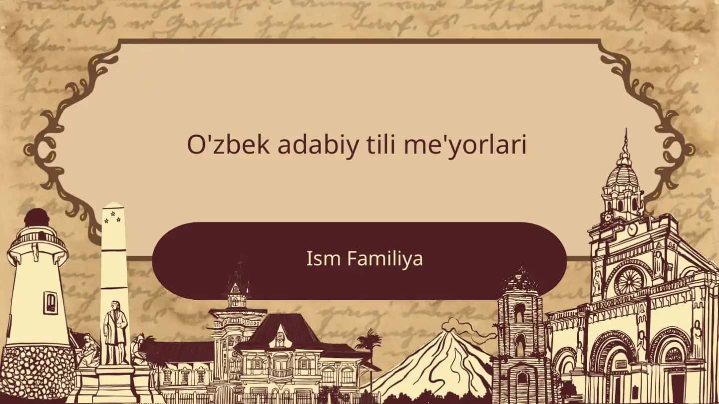 O'zbek adabiy tili me'yorlari