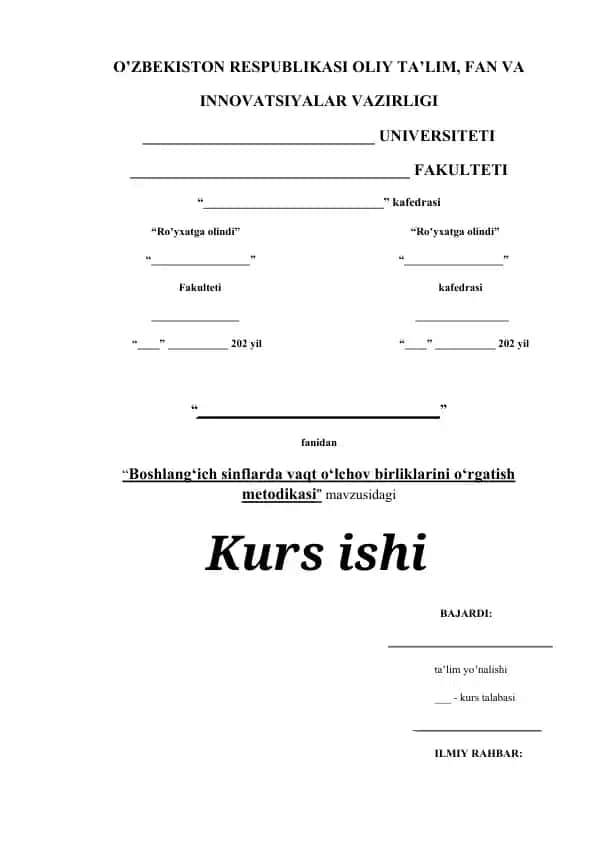 Boshlang'ich sinflarda vaqt o'lchov birliklarini o'rgatish metodikasi
