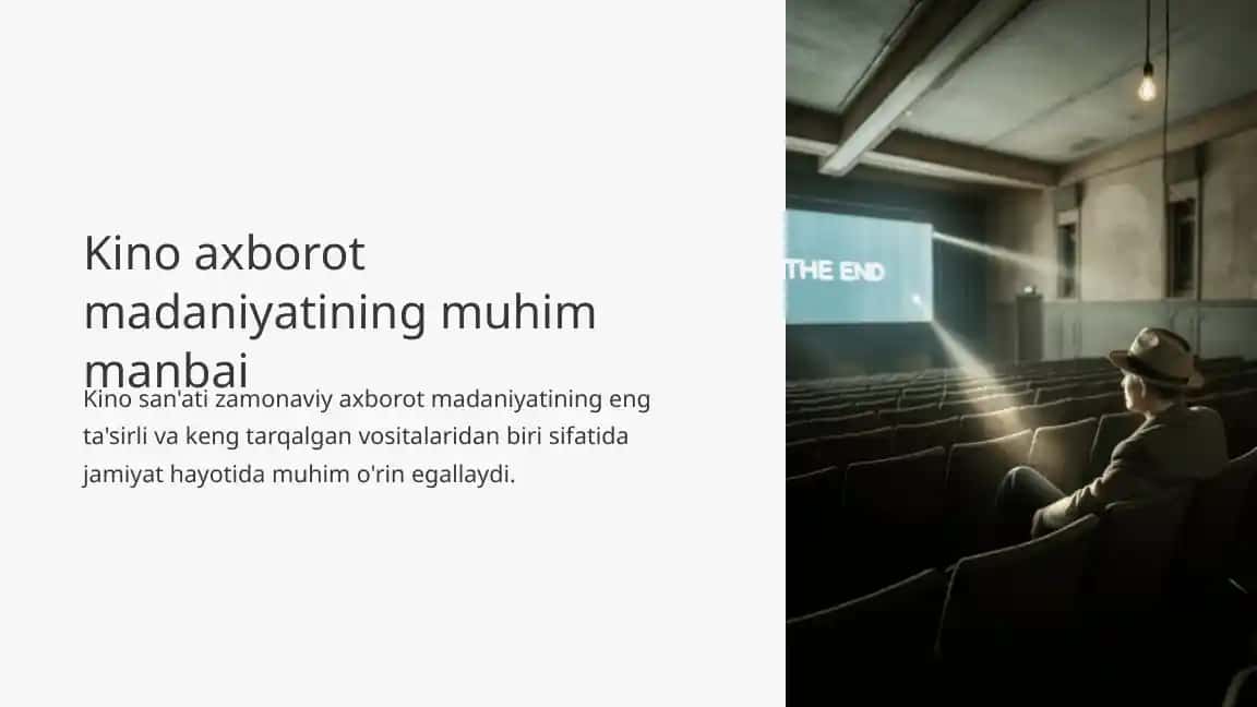 Kino axborot madaniyatining muhim manbai