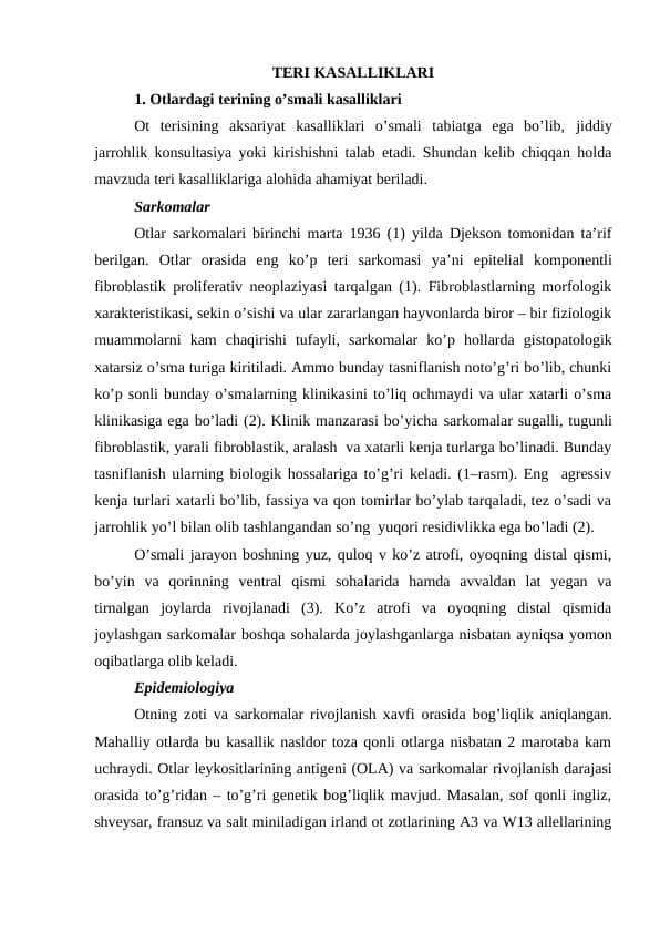TERI KASALLIKLARI
