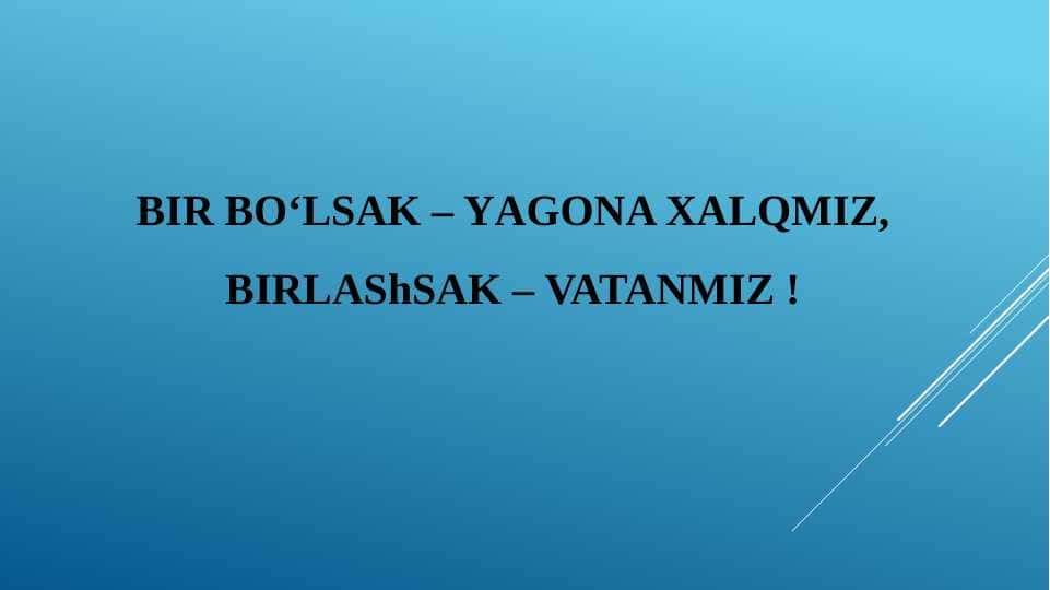 Yangi O'zbekiston