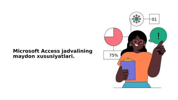 Microsoft Access jadvalining maydon xususiyatlari.
