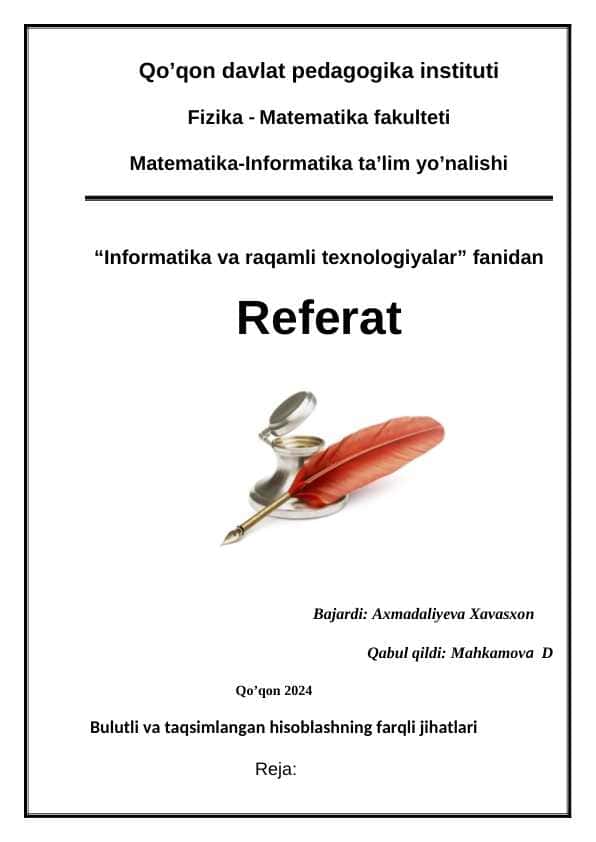 Bulutli va taqsimlangan hisoblashning farqli jihatlari