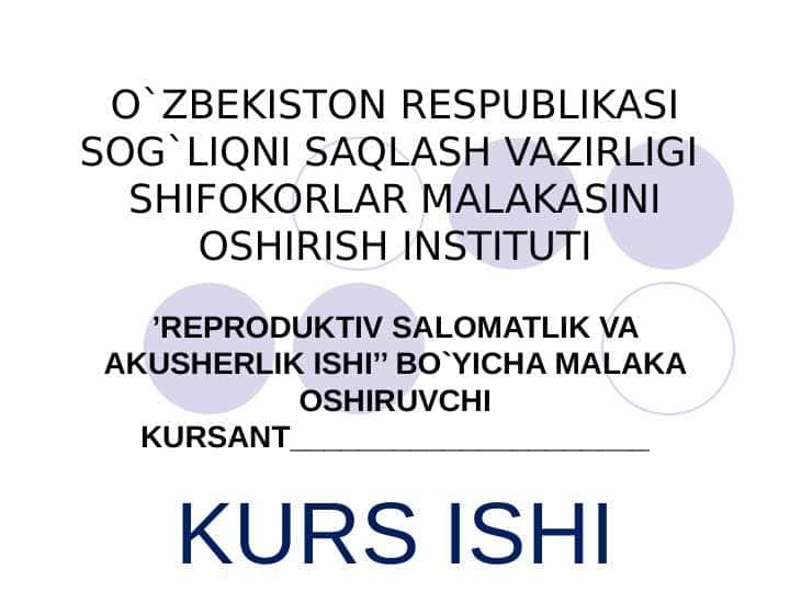 ТУҒРУҚДАН КЕЙИНГИ ПАРВАРИШ. ЧИЛЛА ДАВРИ