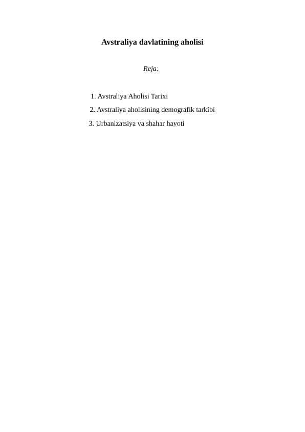 Avstraliya aholisi