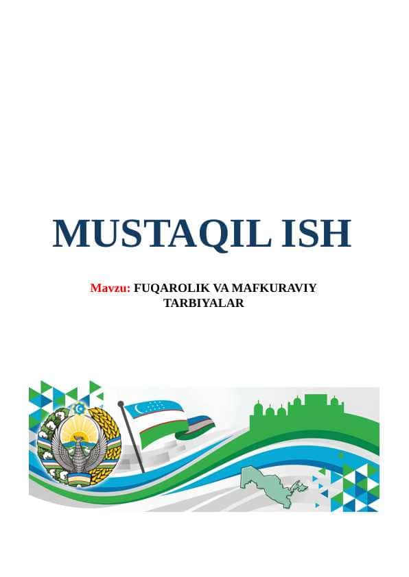 Fuqarolik va mafkuraviy tarbiyalar