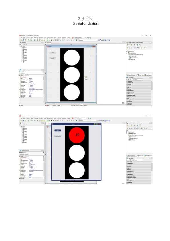 Svetafor dasturi C++ tilida Xe3 dasturida