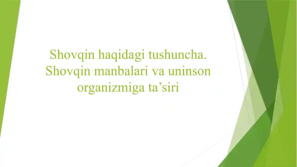 Shovqin haqida tushuncha. Shovqin manbalari va uning inson organizmiga tasiri