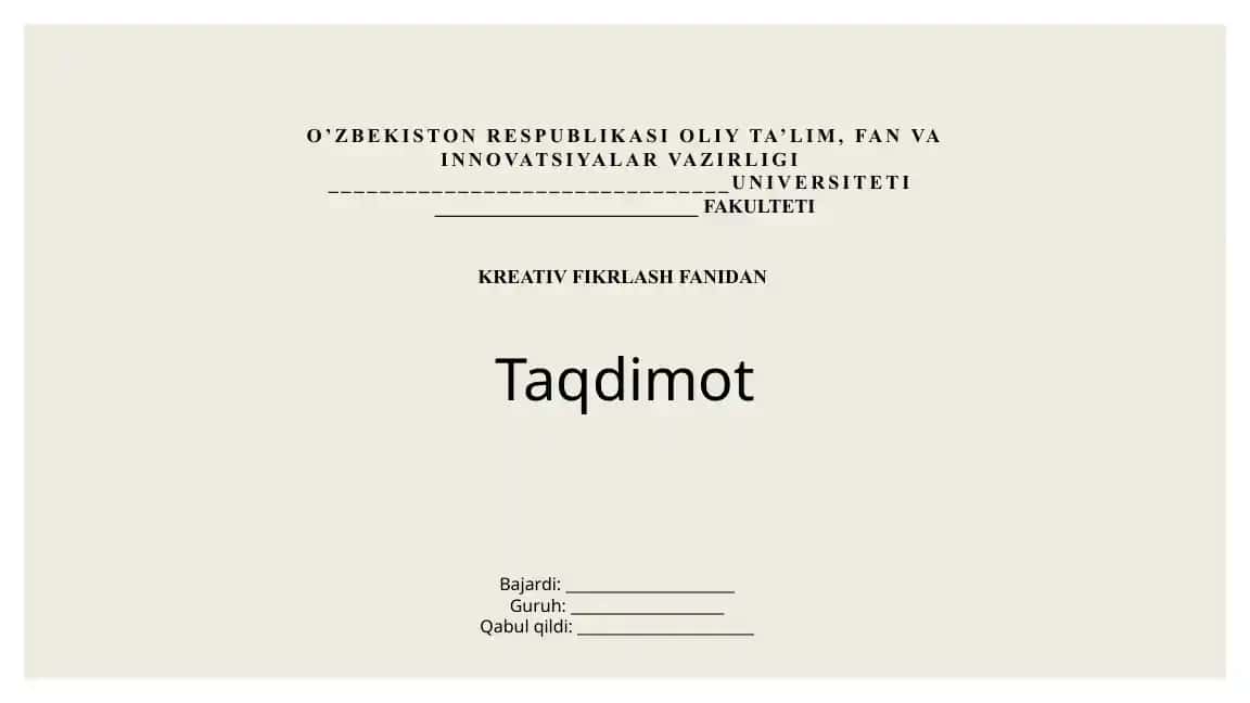 Tasvirlash San'ati va Ijodiy Shaxs Tavfsifi