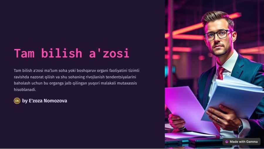 Tam bilish