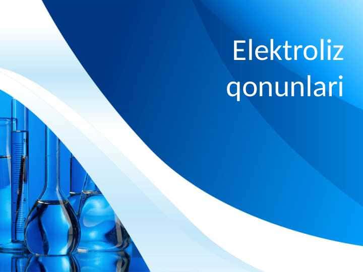 11-sinf kimyo Elektroliz qonunlari