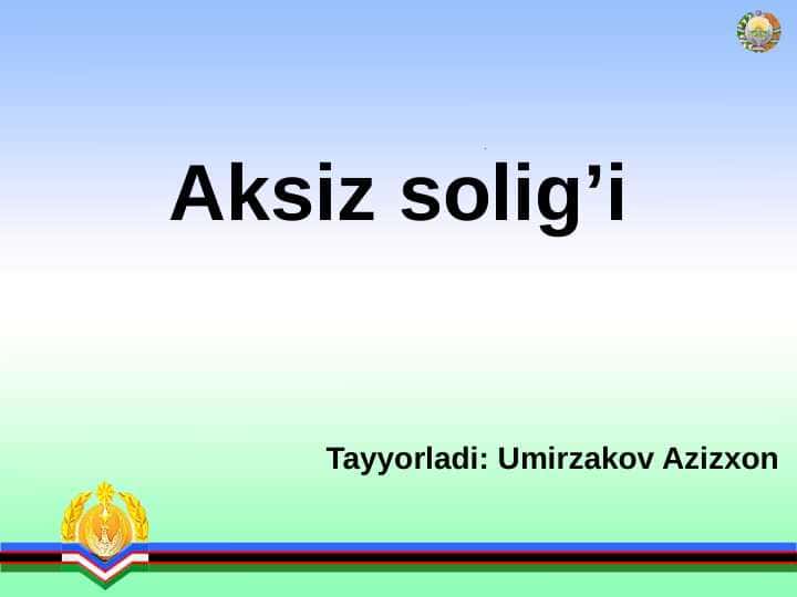 Aksiz solig’i