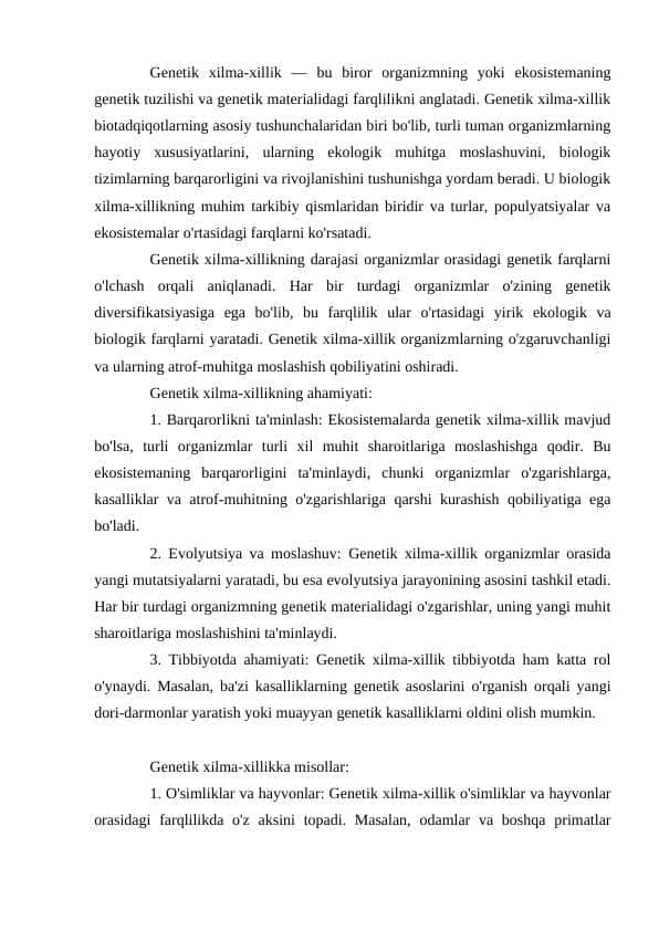 Genetik xilma-xillik.docx