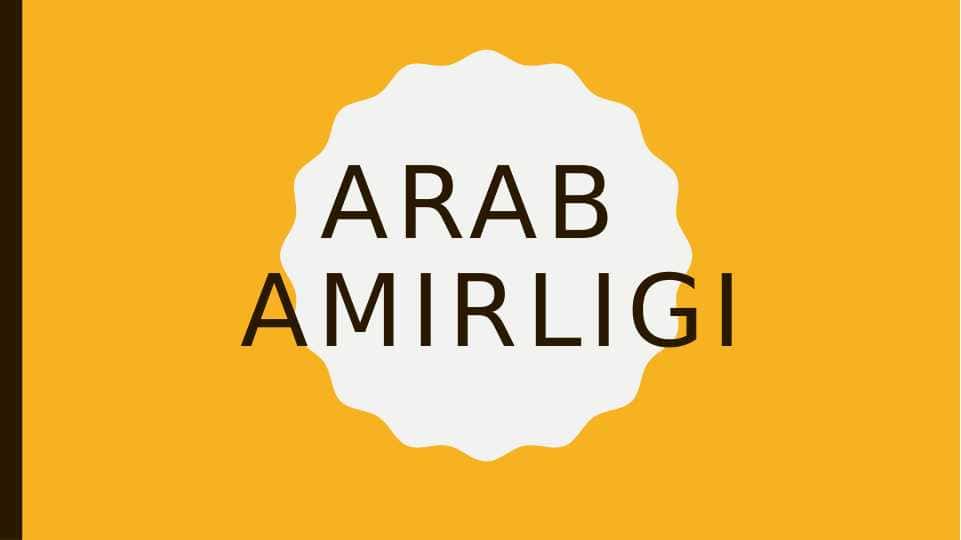 Arab amirligi