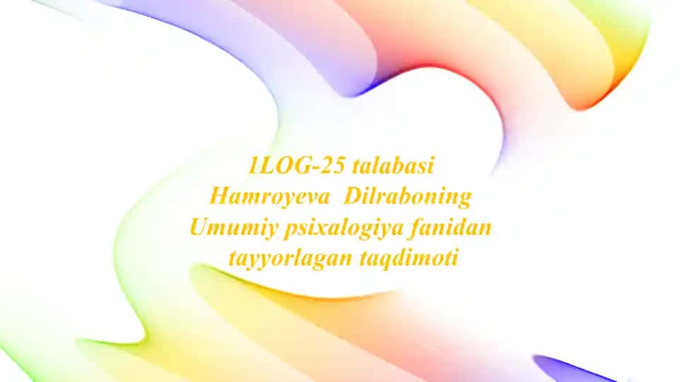 Psixologiya fanidan VII-Vasrlarda psixologiya rivojlanishi