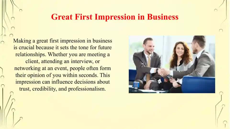 Great First Impression in Business