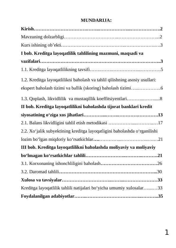 moliyaviy tahlil