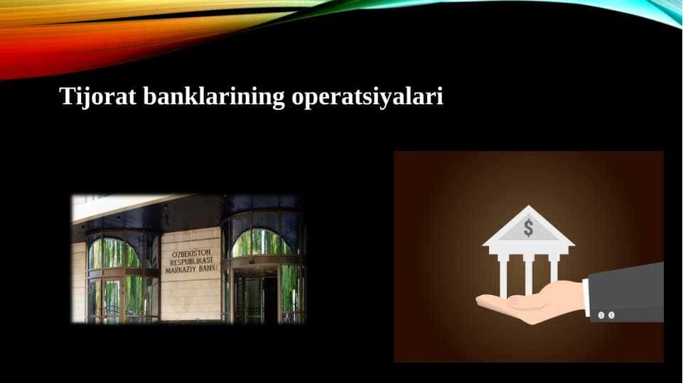Tijorat banklarining operatsiyalari