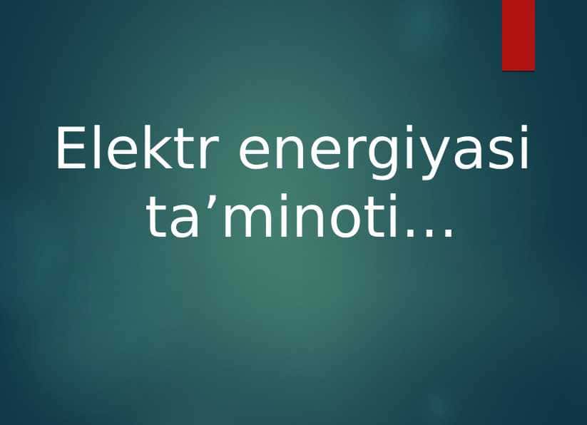 Elektr energiyasi