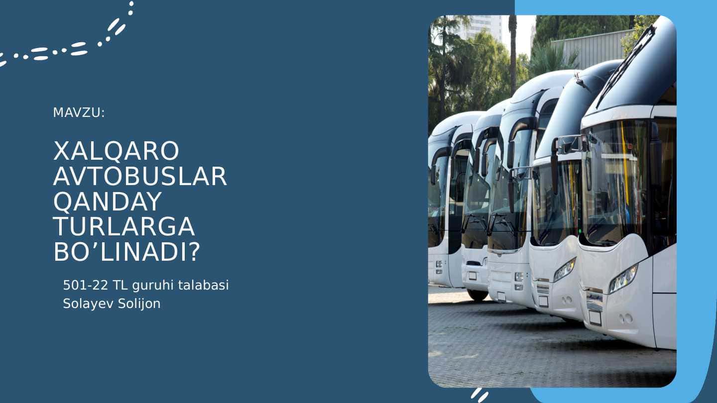 XALQARO AVTOBUSLARning turlari