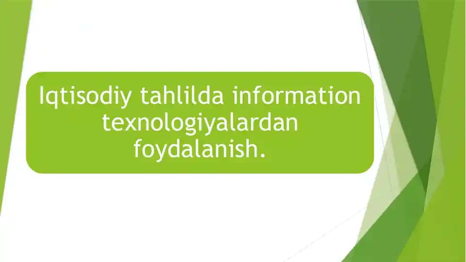 Iqtisodiy tahlilning roli va o'rni
