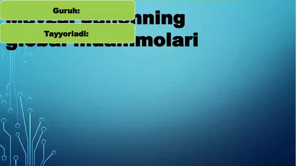 Jahonning global muammolari