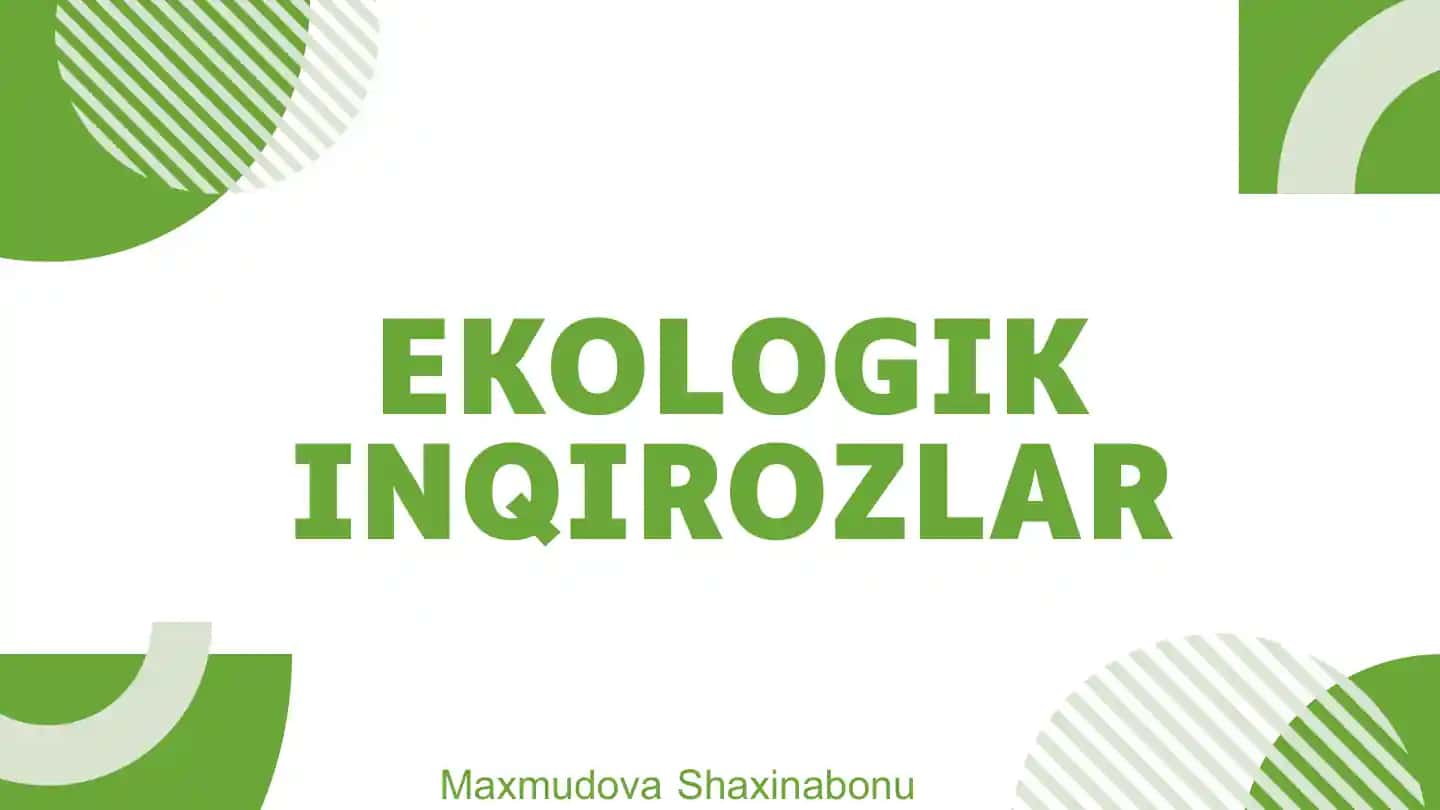 Ekologik inqirozlar. Ekologik inqirozlar slayd