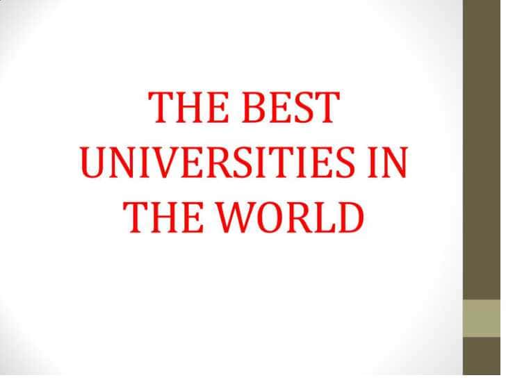 the best universiti