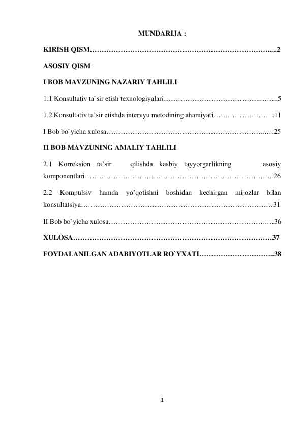 Konsultativ ta`sir etish texnologiyalari