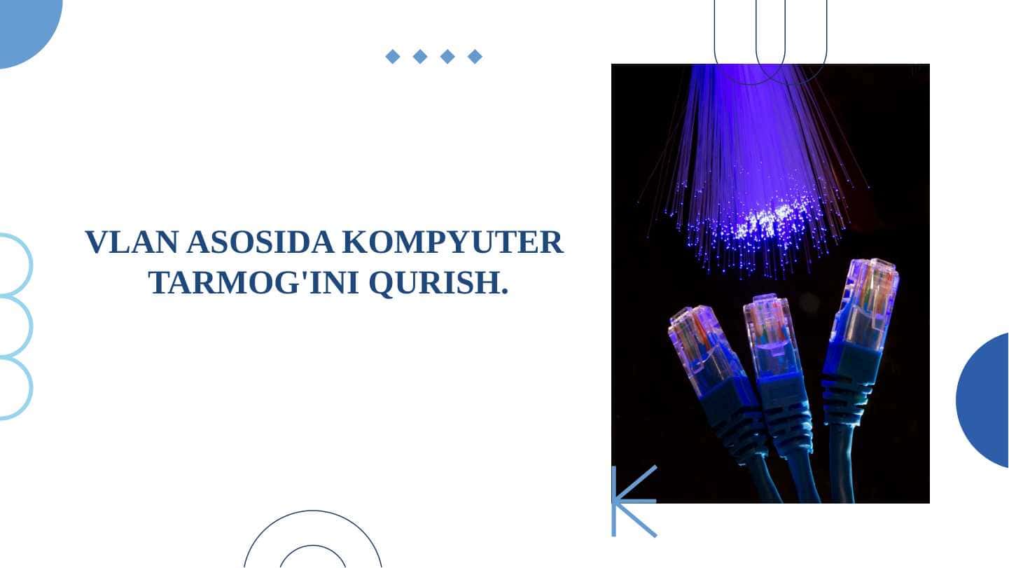 vlan asosida kompyuter tarmog'ini qurish