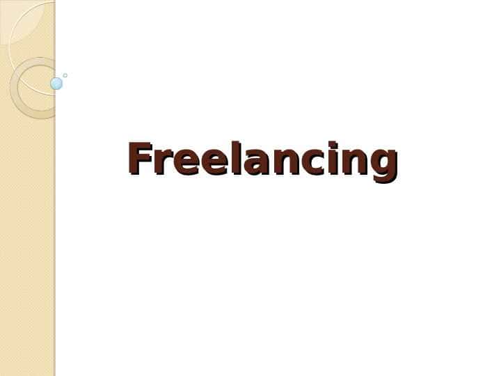 Freelancing